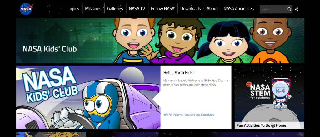 NASA Kids Club | Free Educational Websites for Students