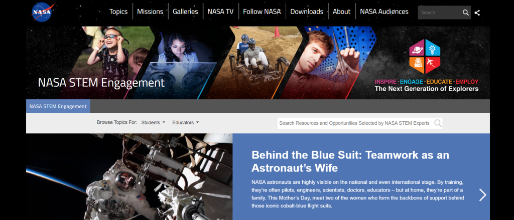 NASA STEM Engagement | Free Educational Websites for Students