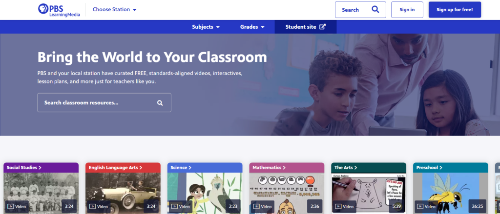 PBS Learning Media | Free Educational Websites for Students
