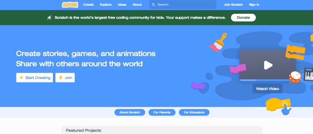 Scratch | Free Educational Websites for Students 