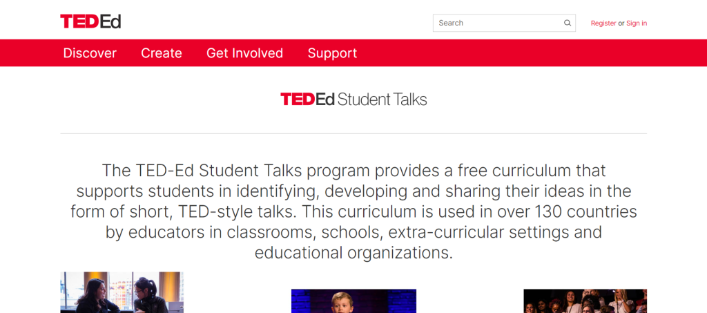 Ted-Ed Student Talks | Free Educational Websites for Students